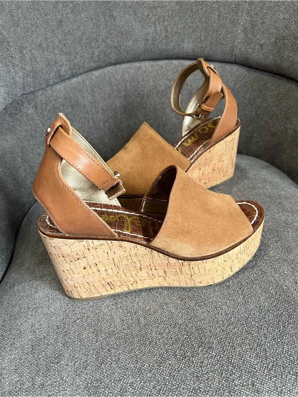Sam Edelman platform suede Devin sandals size 7